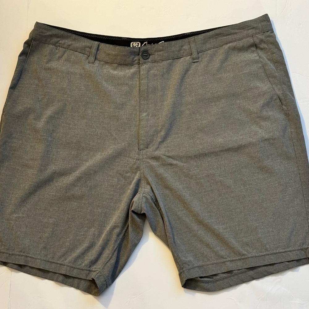 Quiet Storm Mens 42 Surf Shop The Hybrid Land & Sea Chino Shorts Stretch Gray